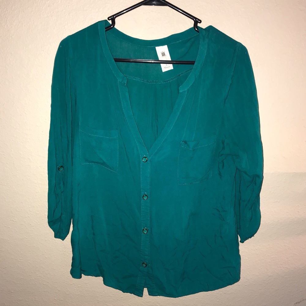 Teal long sleeve button up